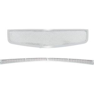 imageAPS Premium Stainless Steel Chrome Mesh Grille Grill Insert Combo Compatible with Cadillac DTS 2006 2007 2008 2009 2010 2011 Main Upper Lower Bumper N19T27017A