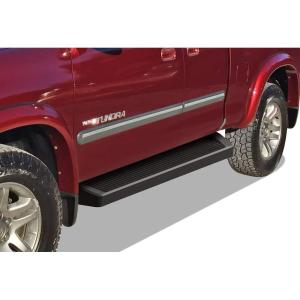 imageAPS Running Boards Nerf Bars Side Steps Step Bars Compatible with Toyota Tundra 20002006 Access Cab Silver Running Board StyleAluminum Black