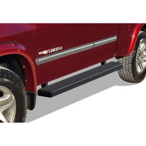 imageAPS Running Boards Nerf Bars Side Steps Step Bars Compatible with Toyota Tundra 20002006 Access Cab Silver Running Board StyleStainless Steel Black