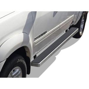 imageAPS Running Boards Side Bars Side Steps Step Bars Compatible with Toyota Tundra 20042006 Double Cab Black Powder Coated Running Board StyleStainless Steel Polished
