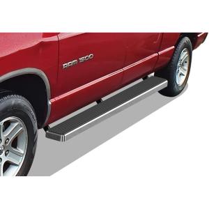 imageAPS Silver Running Board Running Boards Nerf Bars Side Steps Compatible with Dodge Ram 1500 20022008 Quad Cab ampamp 2500 3500 0309 Exclude Daytona Rumble Bee and SRT10 ModelsStainless Steel Polished