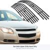 imageAPS Compatible with Chevy Malibu 20082012 Main Upper Stainless Steel Chrome Mesh Front Grill Grille Insert C76780ZBlack