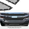 imageAPS Compatible with Chevy Silverado 1500 20162018 ampamp 19 1500 LD Main Upper Stainless Steel Black Mesh Rivet Studs Front Grill Grille Insert CL6360HBlack