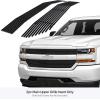 imageAPS Compatible with Chevy Silverado 1500 20162018 ampamp 19 1500 LD Main Upper Stainless Steel Black Mesh Rivet Studs Front Grill Grille Insert CL6360HBlack