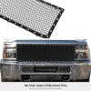 imageAPS Compatible with Chevy Silverado 2500HD 3500HD 20152019 Main Upper Black Mesh Rivet Studs Front Grill Grille Insert CL6333KBlack