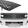 imageAPS Compatible with Chevy Silverado 2500HD 3500HD 20152019 Main Upper Black Mesh Rivet Studs Front Grill Grille Insert CL6333KBlack