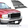 imageAPS Compatible with Ford Excursion 20002004 ampamp 9904 F250 F350 F450 F550 SD Main Upper Stainless Steel Black Mesh Rivet Studs Front Grill Grille Insert FL5086HBlack