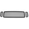 imageAPS Compatible with Ford Excursion 20002004 ampamp 9904 F250 F350 F450 F550 SD Main Upper Stainless Steel Black Mesh Rivet Studs Front Grill Grille Insert FL5086HBlack
