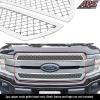 imageAPS Compatible with Ford F150 20182020 King Ranch ampamp Plantium Main Upper Stainless Steel Chrome Mesh Front Grill Grille Insert F76443SChrome