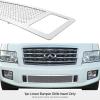 imageAPS Premium Stainless Steel Black Mesh Grille Grill Insert Compatible with Infiniti QX56 2004 2005 2006 2007 2008 2009 2010 Lower Bumper N19H84457NChrome