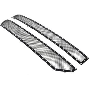 imageAPS Compatible with Chevy Silverado 1500 20162018 ampamp 19 1500 LD Main Upper Stainless Steel Black Mesh Rivet Studs Front Grill Grille Insert CL6360HBlack
