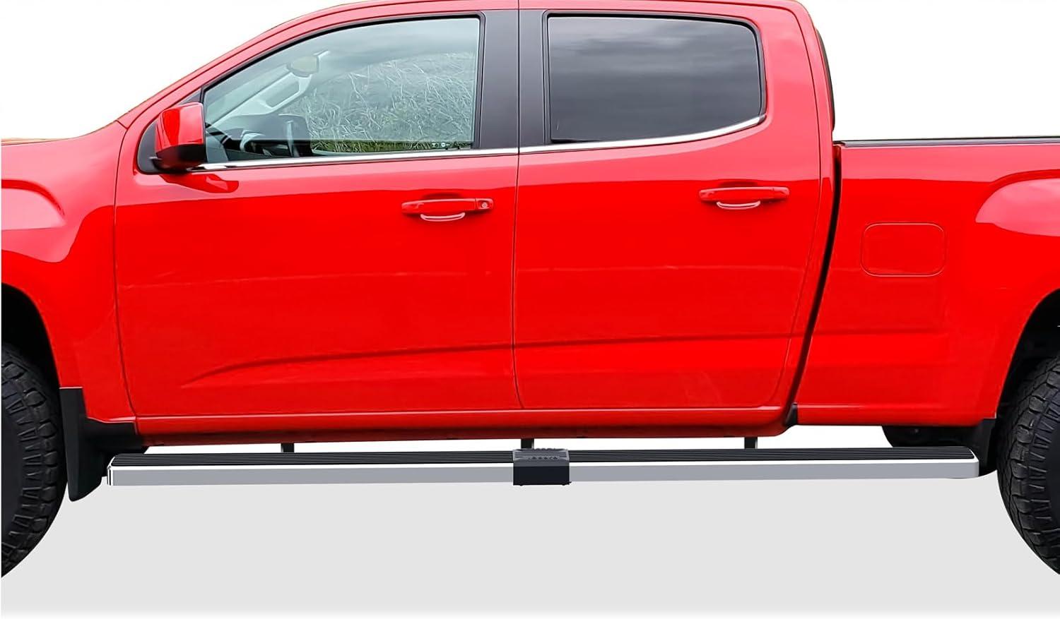 imageAPS 5in WheeltoWheel 304 Stainless Steel Nerf Bars Compatible with Colorado Canyon Crew Cab 6ft Bed 1525