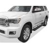 imageAPS Running Boards Nerf Bars Side Steps Step Bars Compatible with Toyota Sequoia 20082022 Black Powder Coated Running Board StyleAluminum Black