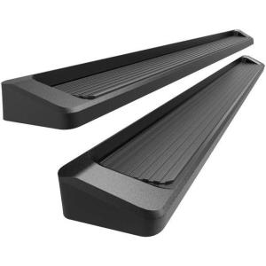imageAPS Premium Running Boards 6in Black Compatible with Toyota Tundra CrewMax Cab 0721
