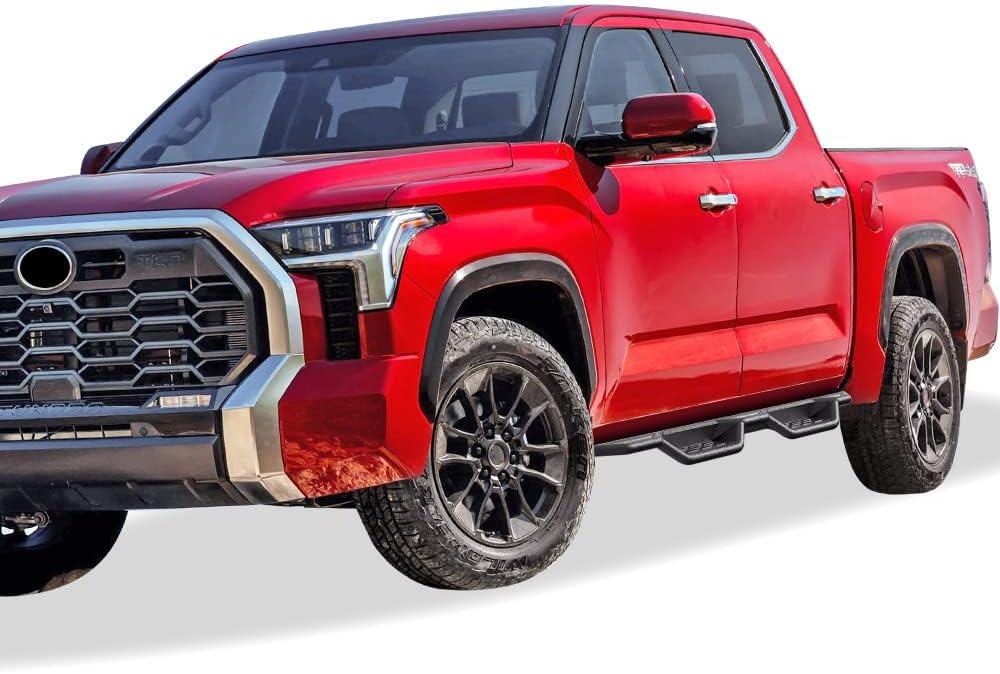 imageAPS Black 6 Inches Tubular Drop Down Style Nerf Bars Running Boards Compatible with Toyota Tundra 20222026 CrewMaxBlack