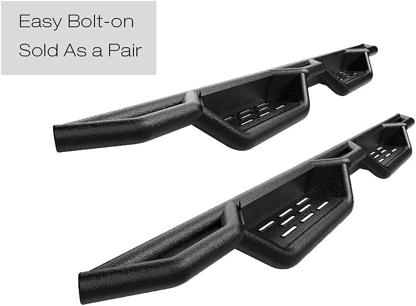 imageAPS Black 6 Inches Tubular Drop Down Style Nerf Bars Running Boards Compatible with Toyota Tundra 20222026 CrewMaxBlack