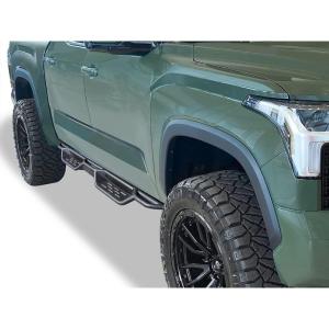 imageAPS Black 6 Inches Tubular Drop Down Style Nerf Bars Running Boards Compatible with Toyota Tundra 20222026 CrewMaxBlack