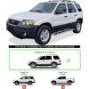 image:imageAPS Black Running Boards Style Compatible with Ford Escape 20012007 Nerf Bars Side Steps Side BarsSilver