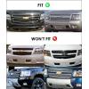 image:imageAPS Compatible with Chevy Avalanche Suburban Tahoe 20072014 Tow Hook Stainless Steel Black Mesh Front Grill Grille Insert C76467H