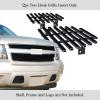 image:imageAPS Compatible with Chevy Avalanche Suburban Tahoe 20072014 Tow Hook Stainless Steel Chrome Mesh Front Grill Grille Insert S18S76467CBlack