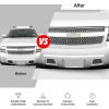 image:imageAPS Compatible with Chevy Avalanche Suburban Tahoe 20072014 Tow Hook Stainless Steel Chrome Mesh Front Grill Grille Insert S18S76467CChrome