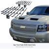 image:imageAPS Compatible with Chevy Avalanche Suburban Tahoe 20072014 Tow Hook Stainless Steel Chrome Mesh Front Grill Grille Insert S18S76467CChrome
