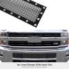 image:imageAPS Compatible with Chevy Silverado 2500 HD 3500 HD 20152019 Lower Bumper Stainless Steel Black Mesh Rivet Studs Front Grill Grille Insert CL6319HBlack with Rivet Studs