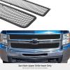 image:imageAPS Compatible with Chevy Silverado 3500HD 2500HD 20072010 Main Upper Stainless Steel Black Mesh Front Grill Grille Insert S18H47757C