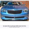 image:imageAPS Compatible with Chrysler Crossfire 20042008 Main Upper Lower Bumper Stainless Steel Black Mesh Front Grill Grille Insert Combo R77808HBlack
