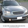 image:imageAPS Compatible with Infiniti FX35 FX45 20032005 Main Upper Lower Bumper Stainless Steel Chrome Mesh Front Grill Grille Insert Combo N77877TChrome