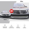 image:imageAPS Compatible with MercedesBenz S450 S550 S600 20072009 Lower Bumper Stainless Steel Chrome Mesh Front Grill Grille Insert S18T91557Z