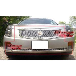 image:imageAPS Compatible with Cadillac CTS 20032007 Main Upper Lower Bumper Stainless Steel Chrome Mesh Front Grill Grille Insert Combo A77922T