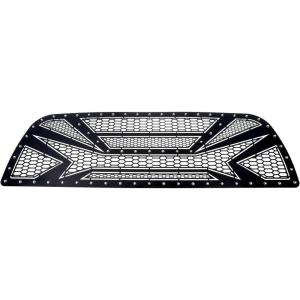 image:imageAPS Compatible with Ram 2500 3500 20132018 Main Upper Stainless Steel Black Laser Cut Front Grill Grille Insert D46330MBlack