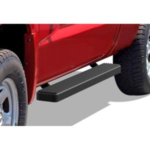 image:imageAPS Running Boards Nerf Bars Side Steps Step Bars Compatible with Dodge Dakota 20052011 Club Cab Stainless Steel Black Powder Coated 5 inchesAluminum Black