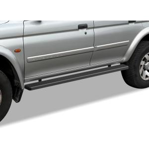 image:imageAPS Running Boards Side Steps Step Bars Compatible with Mitsubishi Montero Sport 19992003 Stainless Steel Black Powder Coated 5 inchesAluminum Black