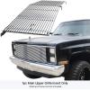 image:imageAPS Compatible with Chevy GMC C K Pickup 19811987 amp 8188 Blazer Suburban Jimmy with Stacked Lights Main Upper Stainless Steel Chrome 8x6 High Density Billet Front Grill Grille Insert S18S20058C