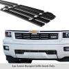 image:imageAPS Compatible with Chevy Silverado 1500 20142015 Lower Bumper Chrome Billet Front Grill Grille Insert C65990ABlack