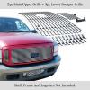 image:imageAPS Compatible with Ford Excursion 20002004 Logo Show Main Upper Lower Bumper Stainless Steel SS Chrome Billet Front Grill Grille Insert Combo F61142A