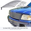 image:imageAPS Compatible with Ford Explorer 20022005 Main Upper Lower Bumper Stainless Steel 8x6 Billet Front Grill Grille Insert Combo F87989C