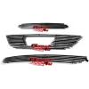 image:imageAPS Compatible with Ford Mustang 19992004 GT V8 with Logo Show Aluminum Chrome Horizontal Billet Grille Grill Insert Combo F67733A