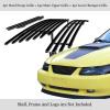 image:imageAPS Compatible with Ford Mustang 19992004 Only Fit V6 Model Main Upper Lower Bumper Hood Scoop Stainless Steel Black 8x6 Horizontal Billet Front Grill Grille Insert Combo F87883J