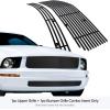 image:imageAPS Compatible with Ford Mustang 20052009 V6 Main Upper Lower Bumper Stainless Steel 8x6 Billet Front Grill Grille Insert Combo F67984CBlack