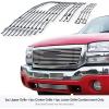 image:imageAPS Compatible with GMC Sierra 1500 2500 3500 20032006 amp 07 Classic with Logo Show Main Upper Top Lower Bumper Stainless Steel Chrome 8x6 Billet Front Grill Grille Insert Combo G67926CChrome