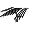 image:imageAPS Compatible with Ford Mustang 19992004 Only Fit V6 Model Main Upper Lower Bumper Hood Scoop Stainless Steel Black 8x6 Horizontal Billet Front Grill Grille Insert Combo F87883J