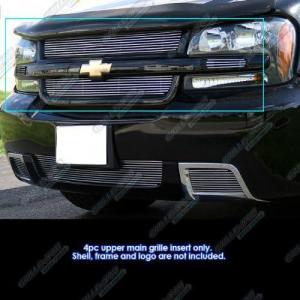 image:imageAPS Compatible with Chevy Trailblazer 20062009 SS Main Upper Aluminum Chrome Horizontal Billet Grille Grill Insert C66468A