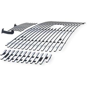 image:imageAPS Compatible with Ford Excursion 20002004 Logo Show Main Upper Lower Bumper Stainless Steel SS Chrome Billet Front Grill Grille Insert Combo F61142A