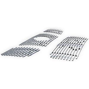 image:imageAPS Compatible with Nissan Titan 20042006 amp 07 Titan Classic Model amp 0407 Armada with Logo Show Main Upper Lower Bumper Stainless Steel SS Chrome Billet Front Grill Grille Insert Combo S18A29976N