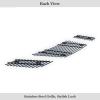 image:imageAPS Compatible with Nissan Titan 20082015 Main Upper Stainless Steel Black Mesh Rivet Studs Front Grill Grille Insert NL6520HChrome