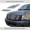 image:imageAPS Compatible with Nissan Titan 20082015 Main Upper Stainless Steel Black Mesh Rivet Studs Front Grill Grille Insert NL6520HChrome