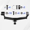 image:imageAPS Rear Trailer Hitch 2 inch Towing Hitch Receiver Class 3 Hitch Cover Included Compatible with Ford Maverick 20222026